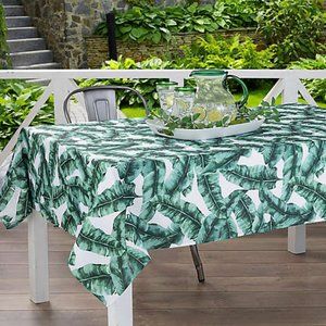 Banana Leaf 60-Inch x 102-Inch Indoor/Outdoor Tablecloth in Green